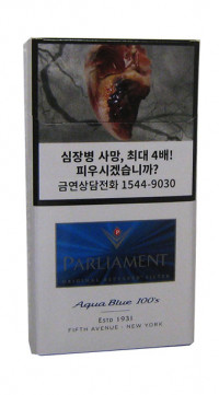 Parliament Aqua Blue 100'S  (Южная Корея)